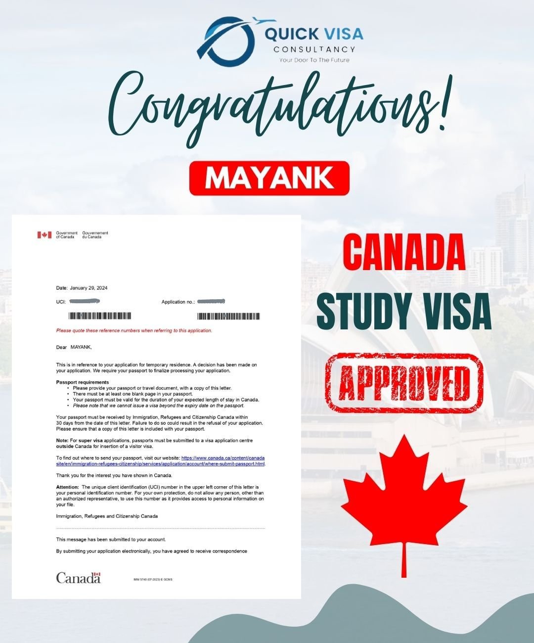 Quick Visa Consultancy | Success Stories
