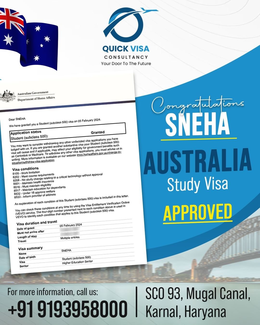 Quick Visa Consultancy | Success Stories