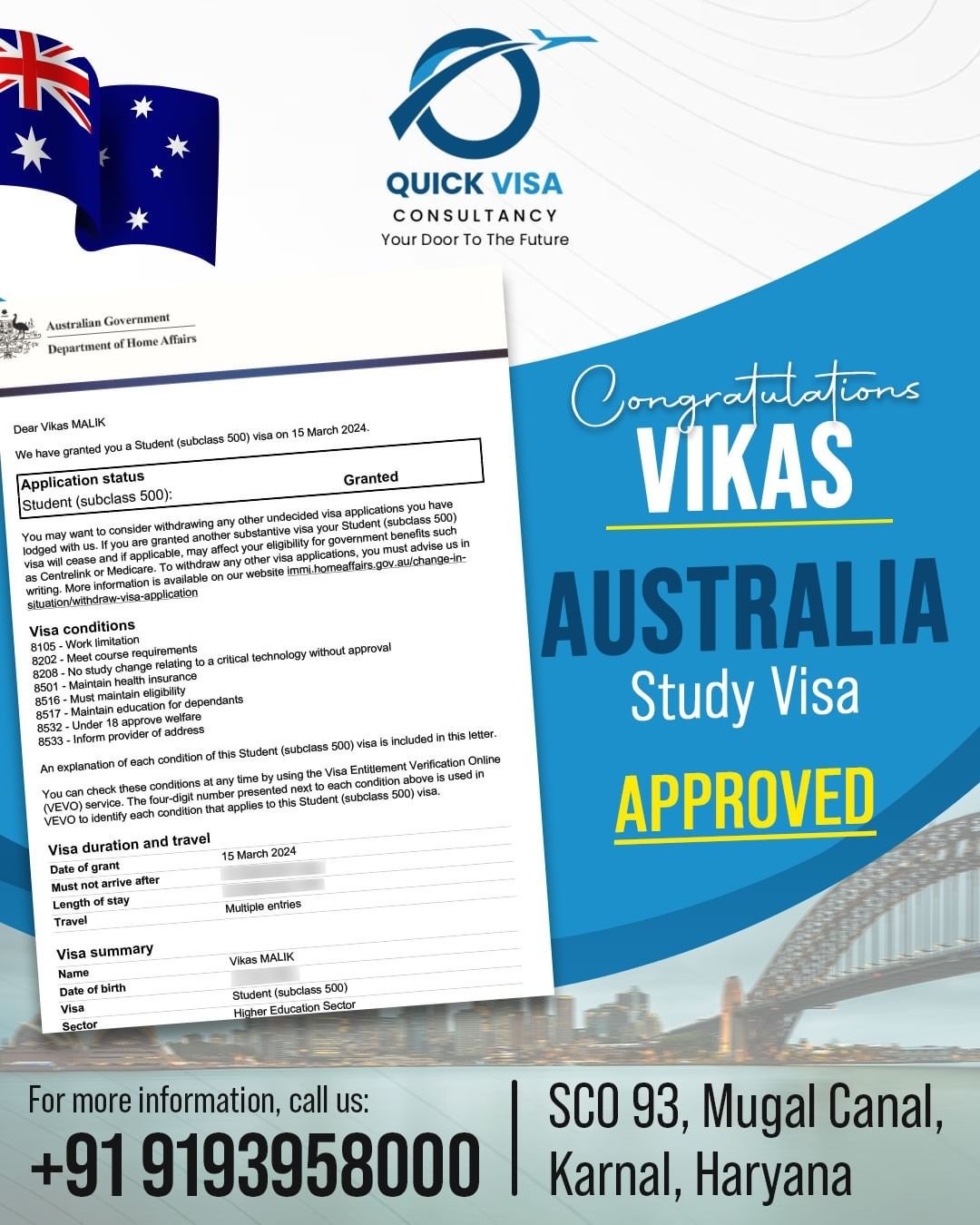 Quick Visa Consultancy | Success Stories