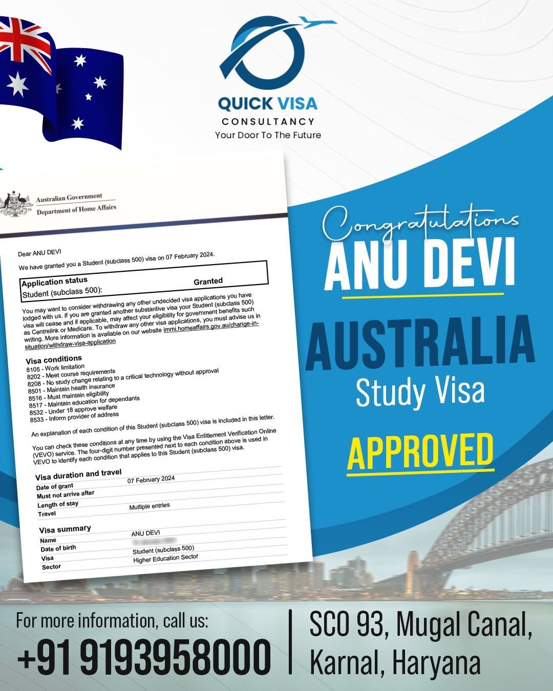 Quick Visa Consultancy | Success Stories